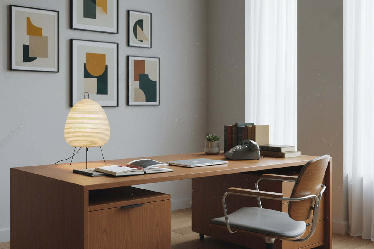 Lampe de Table Élégante en Papier de Riz – Lumière Douce & Ambiance Chic