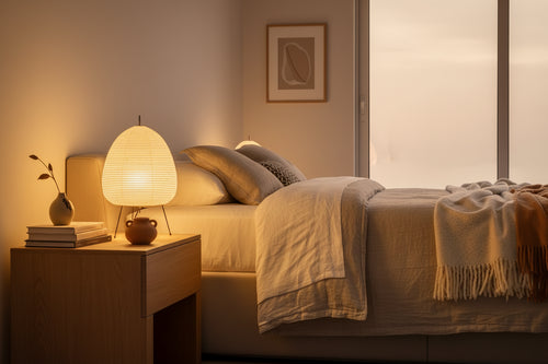 Lampe de Table Élégante en Papier de Riz – Lumière Douce & Ambiance Chic