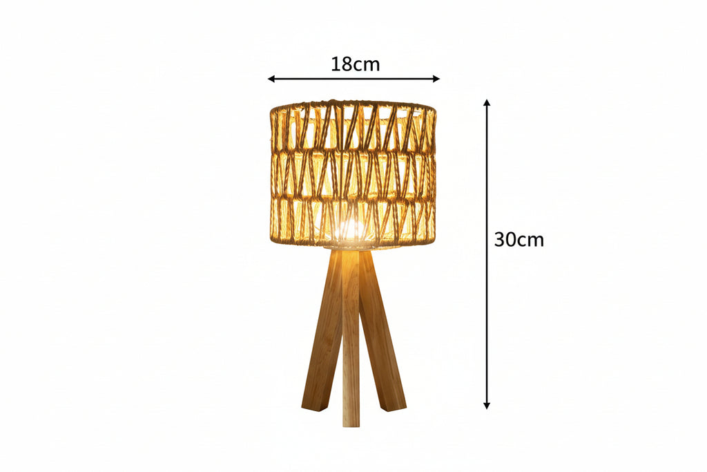 Lampe de Bureau sur pied en Bois Japonaise