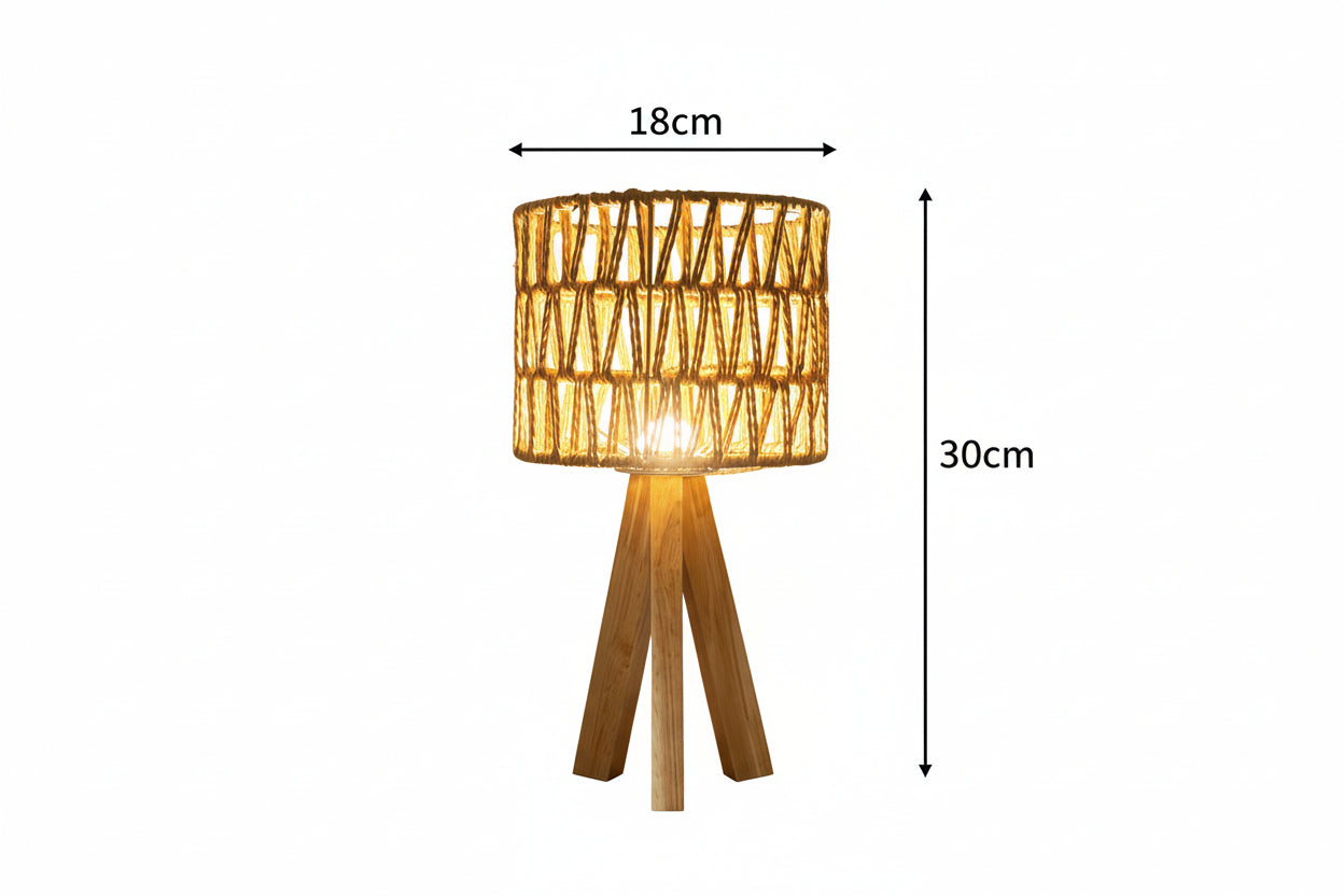 Lampe de Bureau sur pied en Bois Japonaise