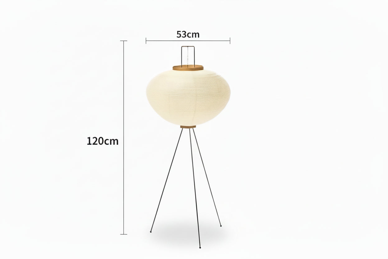 Lampe sur pied Japonaise en Papier de Riz – Design pour Salon et Chambre