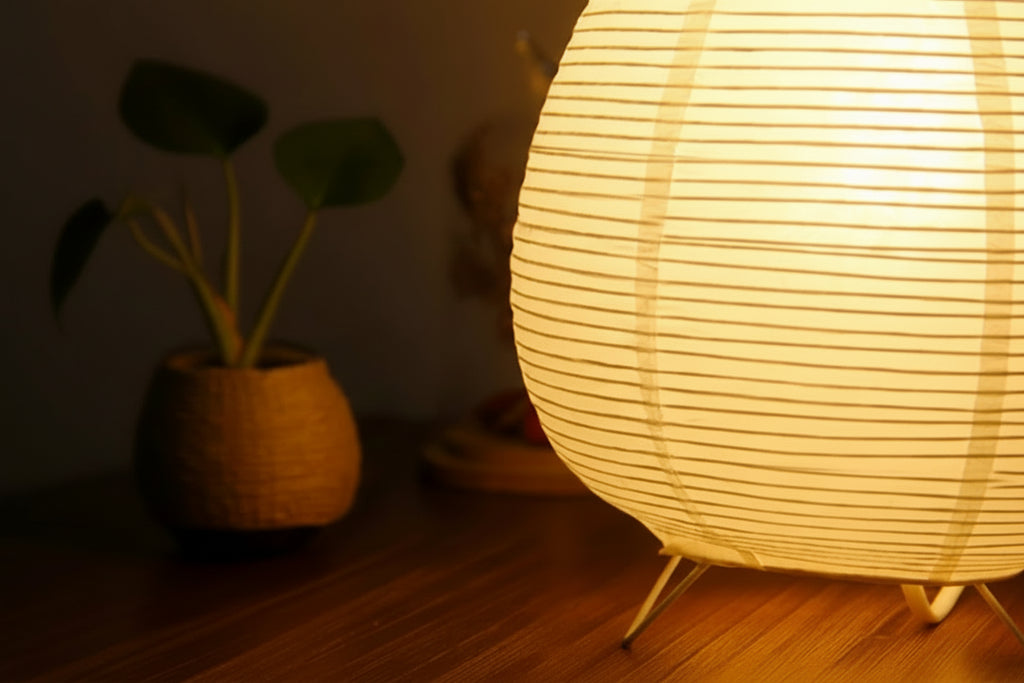 Lampe de chevet Élégante en Papier de Riz – Lumière Douce & Ambiance Intemporelle