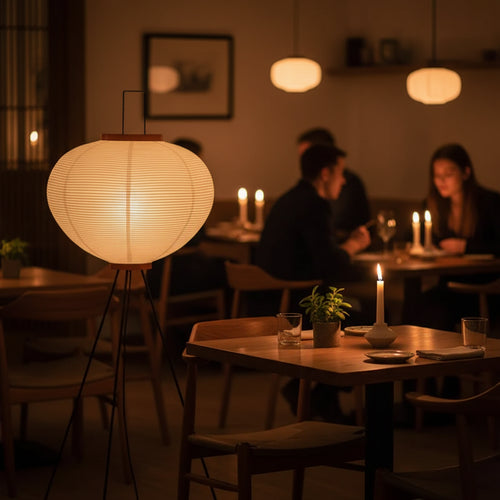 Lampe sur pied Japonaise en Papier de Riz – Design pour Salon et Chambre